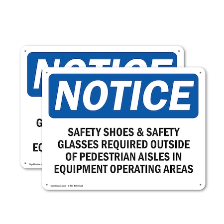 Signmission 7 in Height, 10 in Width, Aluminum, Rectangle OS-2PACK-NS-A-710-L-18214